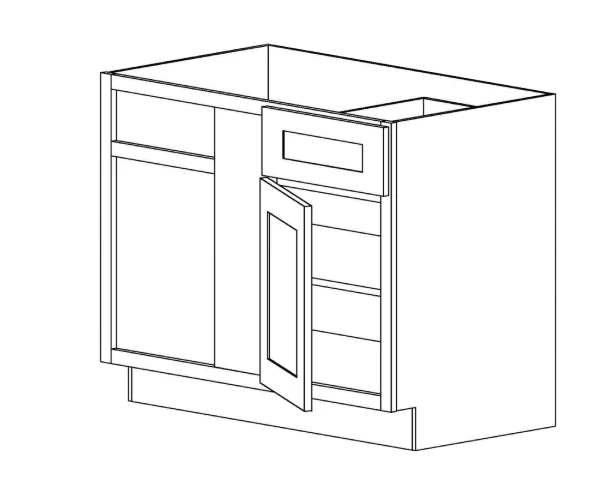 BB36-42BL<br>Base Blind 36-42 Left Blind