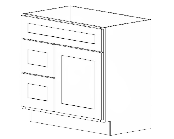 VCOMBO36L<br>Vanity Combo 36 - Drawers on Left