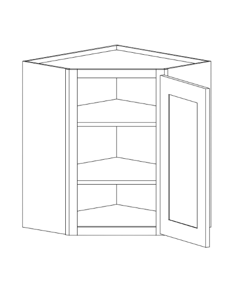 WDC2430R<br>Wall Diagonal Corner 24"x30" Right HNG