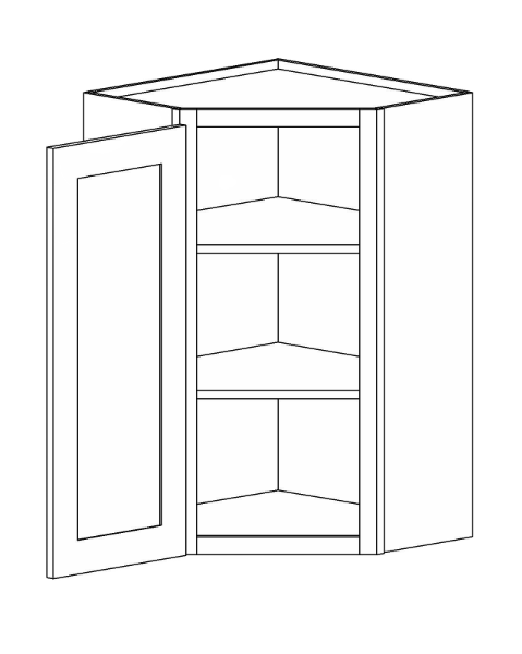 WDC2439L<br>Wall Diagonal Corner 24"x39" Left HNG