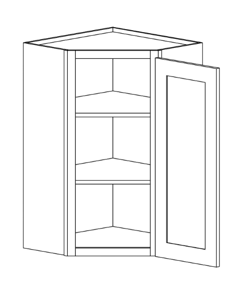 WDC2439R<br>Wall Diagonal Corner 24"x39" Right HNG