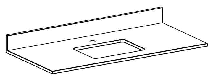 49" Vanity Top with Sink Bowl